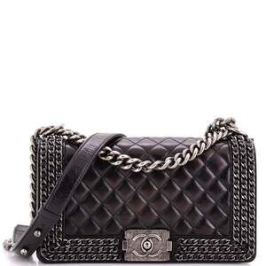 Chanel Chained Boy Flap Bag Quilted #240082C33B